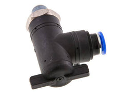 Válvula de bola de codo de 2 vías 10 mm - R1/4'' Plástico/Latón