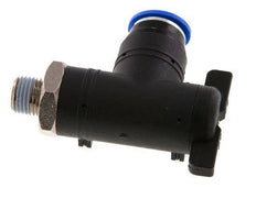 Válvula de bola de codo de 2 vías 12 mm - R1/4'' Plástico/Latón