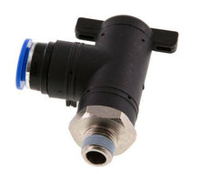 Válvula de bola de codo de 2 vías 12 mm - R1/4'' Plástico/Latón