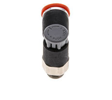 Válvula de control de flujo Codo de medición 8 mm - G1/8'' Latón/PA 66 Tuerca de seguridad