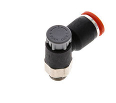 Válvula de control de flujo Codo de medición 8 mm - G1/8'' Latón/PA 66 Tuerca de seguridad