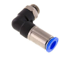 Racor rápido 12mm y G3/8'' Codo autoblocante macho Latón/PBT 0-10bar (0-145psi)