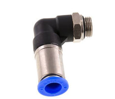 Racor rápido 12mm y G3/8'' Codo autoblocante macho Latón/PBT 0-10bar (0-145psi)