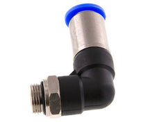 Racor rápido 12mm y G3/8'' Codo autoblocante macho Latón/PBT 0-10bar (0-145psi)