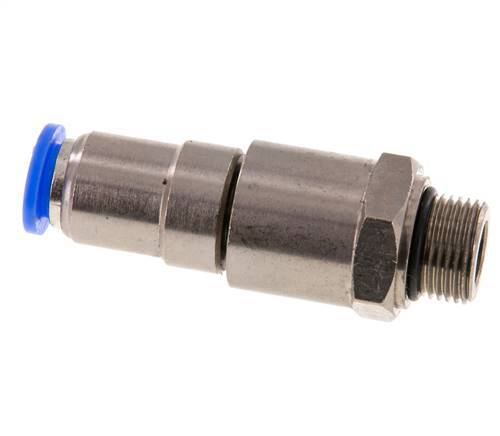 Junta giratoria rápida de 10mm y G3/8'' Roscas macho de latón niquelado/PBT NBR Giratorio
