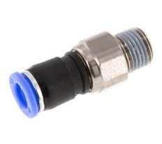 Junta giratoria de 8 mm y R1/4'' Rosca macho de latón niquelado/PBT NBR giratorio