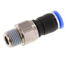 Junta giratoria de 8 mm y R1/4'' Rosca macho de latón niquelado/PBT NBR giratorio
