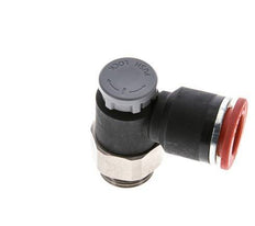 Válvula de control de flujo Codo de entrada de medidor 12 mm - G3/8'' Latón/PA 66 Tuerca de seguridad