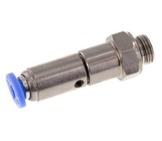 Junta giratoria rápida de 4 mm y G1/8'' Rosca macho de latón niquelado/PBT NBR giratorio