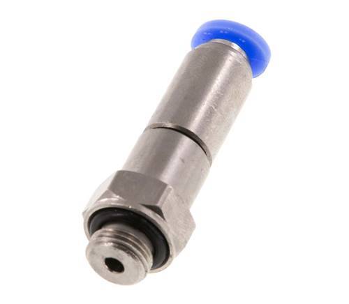Junta giratoria rápida de 4 mm y G1/8'' Rosca macho de latón niquelado/PBT NBR giratorio