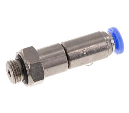 Junta giratoria rápida de 4 mm y G1/8'' Rosca macho de latón niquelado/PBT NBR giratorio