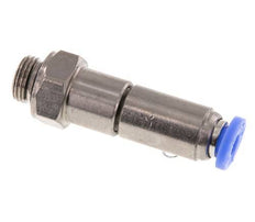 Junta giratoria rápida de 4 mm y G1/8'' Rosca macho de latón niquelado/PBT NBR giratorio
