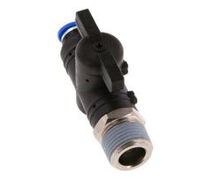 Válvula de bola recta de 2 vías 6 mm - R3/8'' Plástico/Latón