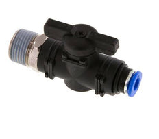 Válvula de bola recta de 2 vías 6 mm - R3/8'' Plástico/Latón