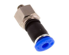 Junta giratoria de 4 mm y M5 Rosca macho de latón niquelado/PBT NBR Giratorio