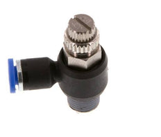 Silenciador de control de flujo Codo de salida del medidor 4 mm - R1/8'' Latón/PA 66