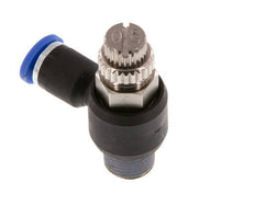 Silenciador de control de flujo Codo de salida del medidor 4 mm - R1/8'' Latón/PA 66