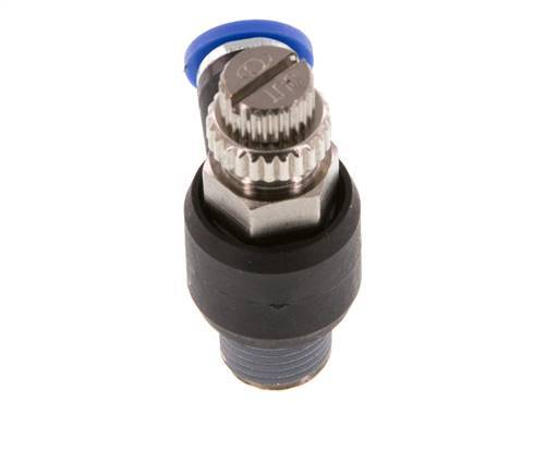 Silenciador de control de flujo Codo de salida del medidor 4 mm - R1/8'' Latón/PA 66