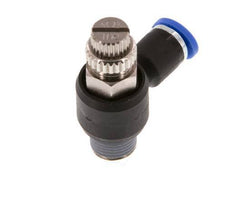 Silenciador de control de flujo Codo de salida del medidor 4 mm - R1/8'' Latón/PA 66