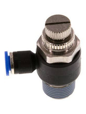 Silenciador de control de flujo Codo de salida del medidor 6 mm - R3/8'' Latón/PA 66