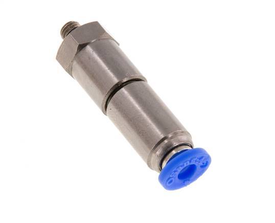 Junta giratoria rápida de 4mm y M5 Roscas macho de latón niquelado/PBT NBR Giratorio