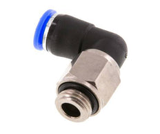 Codo de 8 mm y G1/4'' Junta giratoria con rosca macho Latón niquelado/PBT NBR Giratorio