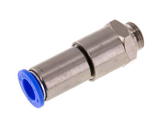 Junta giratoria rápida de 12mm y G3/8'' Roscas macho de latón niquelado/PBT NBR Giratorio