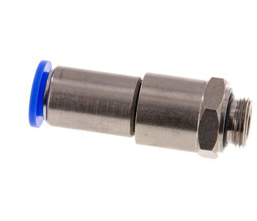 Junta giratoria rápida de 12mm y G3/8'' Roscas macho de latón niquelado/PBT NBR Giratorio