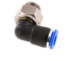 Codo de 10 mm y G3/8'' Junta giratoria con rosca macho de latón niquelado/PBT NBR giratorio