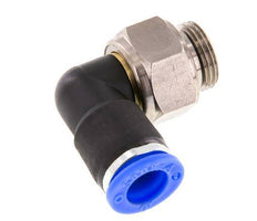 Codo de 10 mm y G3/8'' Junta giratoria con rosca macho de latón niquelado/PBT NBR giratorio