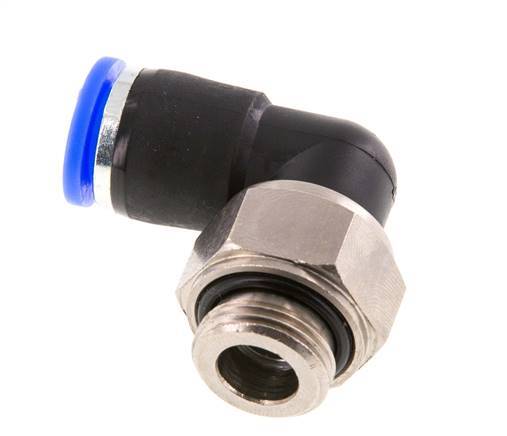 Codo de 10 mm y G3/8'' Junta giratoria con rosca macho de latón niquelado/PBT NBR giratorio