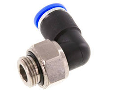 Codo de 10 mm y G3/8'' Junta giratoria con rosca macho de latón niquelado/PBT NBR giratorio
