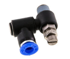 Silenciador de control de flujo Meter-Out Giratorio 6 mm - R1/8'' Latón/PA 66