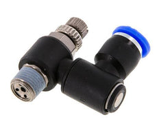 Silenciador de control de flujo Meter-Out Giratorio 6 mm - R1/8'' Latón/PA 66