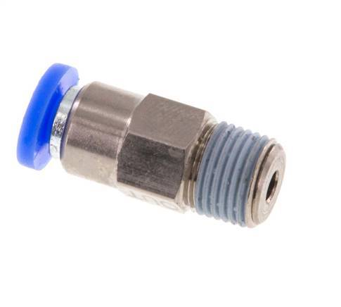 Válvula de retención a presión de 4 mm y R1/8'' macho de latón/PBT 0,2-10bar (3-145psi) con rosca para manguera