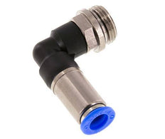 Racor rápido 10mm y G1/2'' Codo autoblocante macho Latón/PBT 0-10bar (0-145psi)