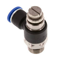 Silenciador de control de flujo Codo de salida de contador 10 mm - G3/8'' Latón/PA 66
