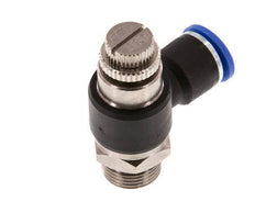 Silenciador de control de flujo Codo de salida de contador 10 mm - G3/8'' Latón/PA 66