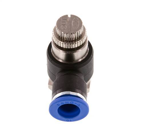 Silenciador de control de flujo Codo de salida de contador 10 mm - G3/8'' Latón/PA 66