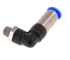 Racor de 8mm y R1/8'' Codo macho autoblocante Latón/PBT 0-10bar (0-145psi) [2 Piezas]