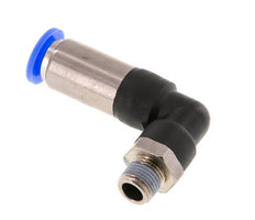 Racor de 8mm y R1/8'' Codo macho autoblocante Latón/PBT 0-10bar (0-145psi) [2 Piezas]
