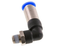 Racor de 8mm y R1/8'' Codo macho autoblocante Latón/PBT 0-10bar (0-145psi) [2 Piezas]