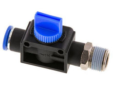 Válvula manual de cierre de 3/2 vías de 10 mm - R3/8'' de plástico/latón Válvula lateral de tubo