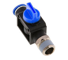 Válvula manual de cierre de 3/2 vías de 10 mm - R3/8'' de plástico/latón Válvula lateral de tubo