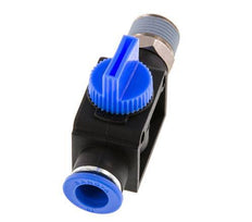 Válvula manual de cierre de 3/2 vías de 10 mm - R3/8'' de plástico/latón Válvula lateral de tubo