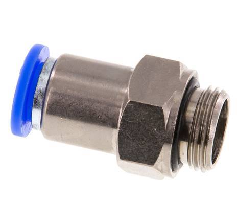 Racor rápido de 10 mm y G3/8'' macho con cierre automático de latón/PBT 0-10bar (0-145psi)