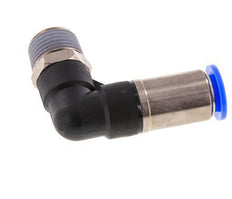 Racor de 12mm y R1/2'' Codo macho autoblocante Latón/PBT 0-10bar (0-145psi)