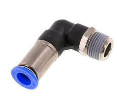 Racor de 12mm y R1/2'' Codo macho autoblocante Latón/PBT 0-10bar (0-145psi)