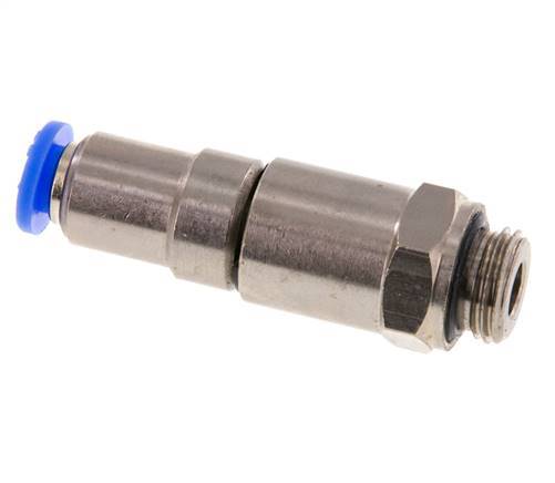 Junta giratoria rápida de 6mm y G1/4'' Roscas macho de latón niquelado/PBT NBR Giratorio
