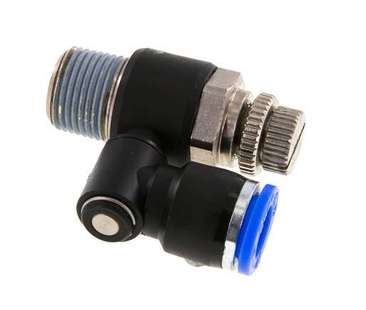 Silenciador de control de flujo Meter-Out Giratorio 10 mm - R3/8'' Latón/PA 66
